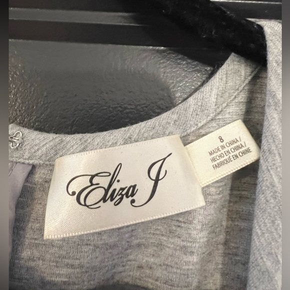 Eliza J Flounce Hem Sweatshirt Dress - Picture 4 of 6